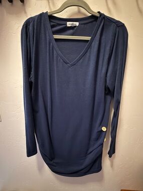 Hi kana maternity long sleeve Top - Navy